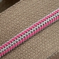 Preview: Feiner Reißverschluss Aalbraun Silber Neonpink